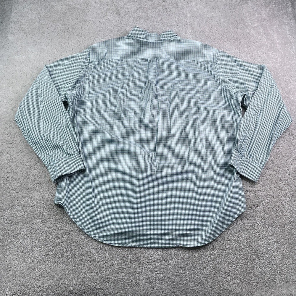 Ralph Lauren Shirt Mens XL Green Blue Micro Check Classic Fit Button Down Oxford - Picture 7 of 12